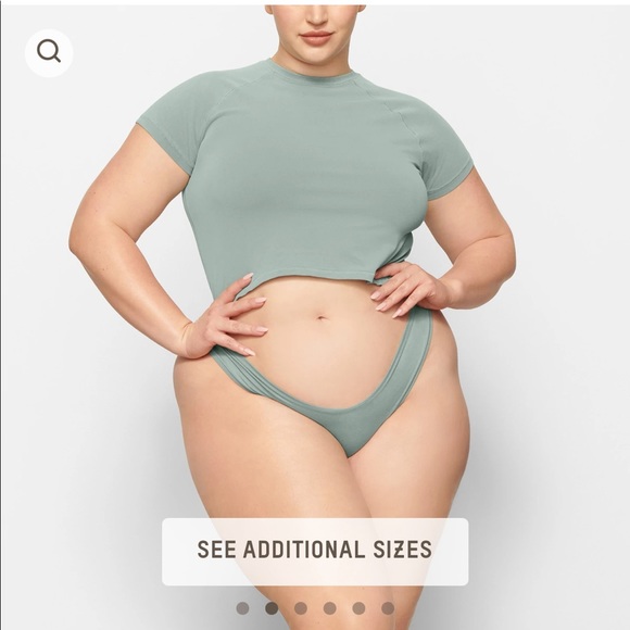 SKIMS Tops - S/O SKIMS New Vintage Cropped Raglan T-Shirt in Blue Chalk, Medium